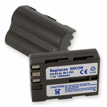 EMPIRE 7.4V Nikon EN-EL3E Li-ion 1500 mAh Batteries - 11.1 watt BLI-293